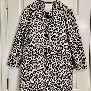 Kate Spade New York 'Franny' Leopard Coat, Sz 6